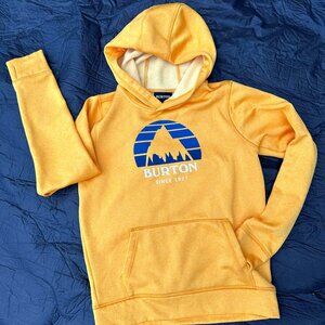 Kids Burton Oak Pullover Hoodie Sweatshirt in Cadmium Yellow Size Large